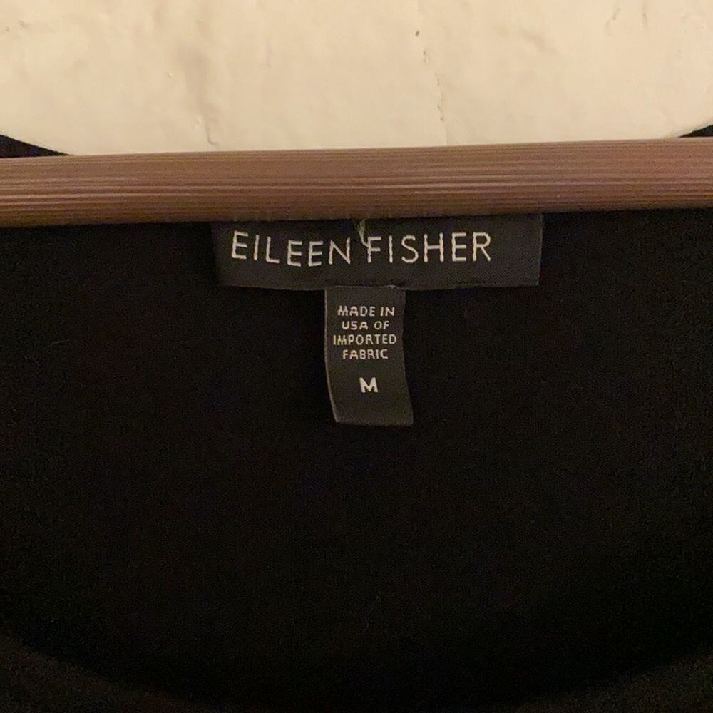 Eileen Fisher black 1/2 sleeve dress size medium. - Picture 5 of 11